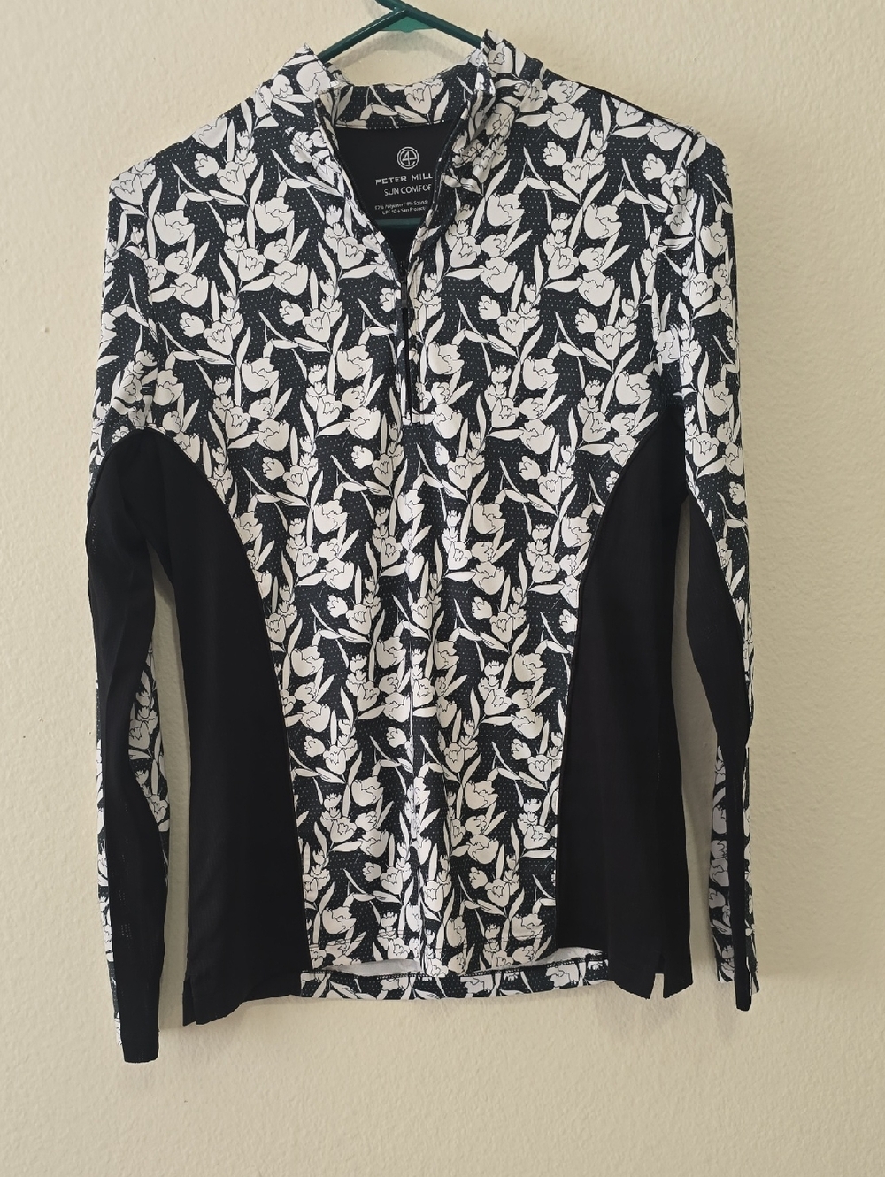 Peter Millar Black & White‎ Floral Zip Jacket S